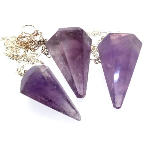 Amethyst Gemstone Chunky Terminated Pendulum