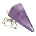 Amethyst Gemstone Chunky Terminated Pendulum