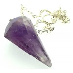 Amethyst Gemstone Chunky Terminated Pendulum