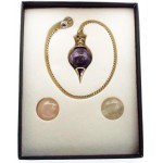 Quartz and Amethyst Interchangeable Pendulum