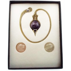 Quartz and Amethyst Interchangeable Pendulum