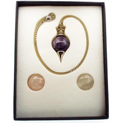 Quartz and Amethyst Interchangeable Pendulum