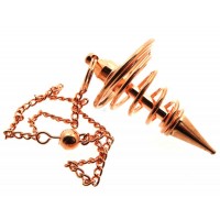 Copper Metal Spiral Divination Pendulum Dowser