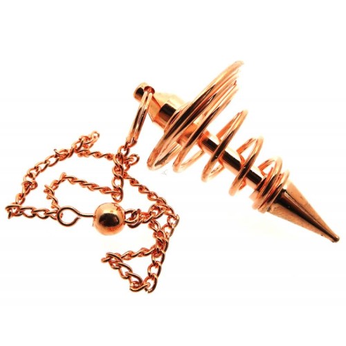 Copper Metal Spiral Divination Pendulum Dowser