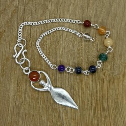 Metal Carnelian Goddess Chakra Pendulum