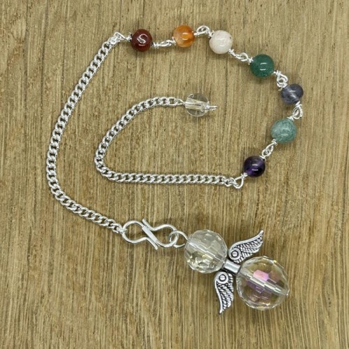 Angel Aura Crystal Angel Charm Chakra Pendulum