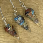 Orgone Faceted Point Chakra Pendulum