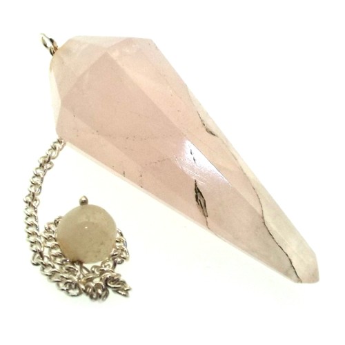 Rose Quartz Gemstone Terminated Pendulum