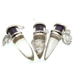 Amethyst and Quartz Gemstone Vial Pendulum