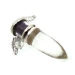 Amethyst and Quartz Gemstone Vial Pendulum