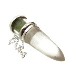 Peridot and Quartz Gemstone Vial Pendulum