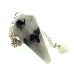 Rainbow Moonstone Gemstone Terminated Pendulum