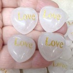 Quartz Gemstone Mini Carved Love Heart