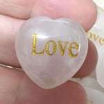 Quartz Gemstone Mini Carved Love Heart