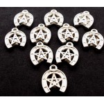 10x Plastic Lucky Horseshoe Charms