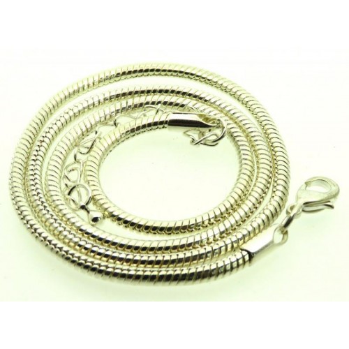 18 Inch Silver Plated Snake Chain for Pendants