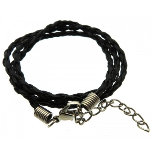 17 Inch Black Twisted Cord Necklace for Pendants