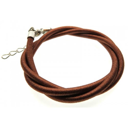 17 Inch Light Brown Cord Necklace for Pendants