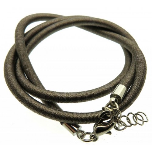 17 Inch Grey Cord Necklace for Pendants