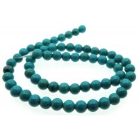 16 inch 6 mm Round Sinkiang Turquoise Bead String