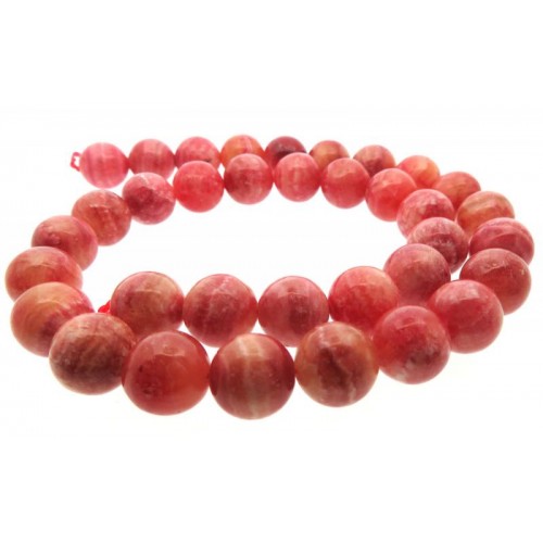 16 inch 12mm Round Pink Italian Onyx Bead String