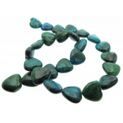 16 inch 16mm Chrysocolla Heart Bead String