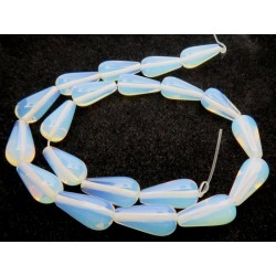 16 inch 20mm Long Opalite Teardrop Bead String