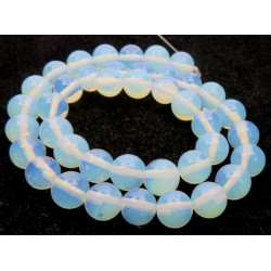 16 inch 10mm Round Opalite Bead String