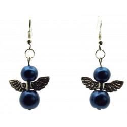 Blue Guardian Angel Fishhook Earrings