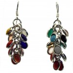 Multi Coloured Gemstone Gypsy Charm Earrings