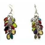 Multi Coloured Gemstone Gypsy Charm Earrings