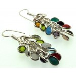 Multi Coloured Gemstone Gypsy Charm Earrings