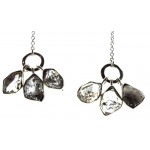 Herkimer Diamond Gemstone Sterling Silver Fishhook Earrings