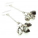 Herkimer Diamond Gemstone Sterling Silver Fishhook Earrings