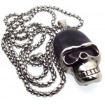 Amethyst Skull Chain Necklace