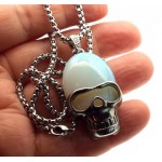 Opalite Skull Chain Necklace