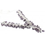 Lilac Amethyst Indian Silver Gypsy Charm Necklace