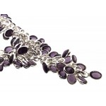 Lilac Amethyst Indian Silver Gypsy Charm Necklace