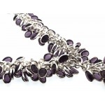 Lilac Amethyst Indian Silver Gypsy Charm Necklace