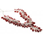 Red Coral Gemstone Gypsy Charm Necklace