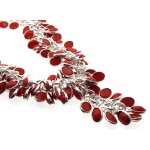 Red Coral Gemstone Gypsy Charm Necklace