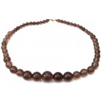 Smoky Quartz Gemstone Bead Necklace