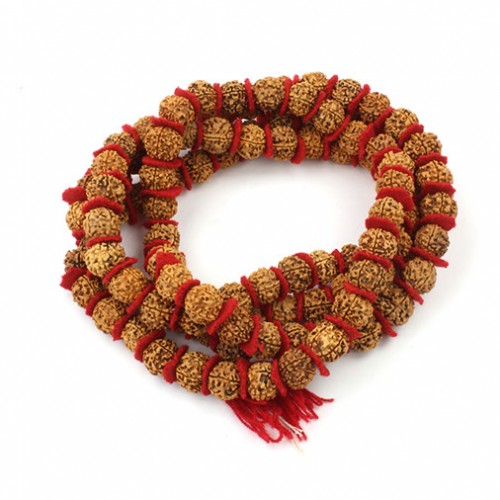 68 inch Wooden Mallah Prayer Bead Rudraksha Necklace