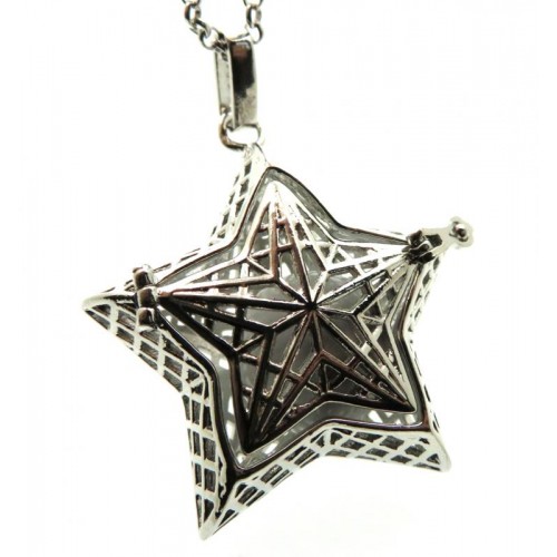 Metal Star Chime Ball Chain Necklace