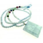 Aquamarine Gemstone 24 inch Necklace 01