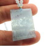 Aquamarine Gemstone 24 inch Necklace 01