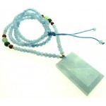 Aquamarine Gemstone 24 inch Necklace 03