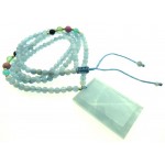 Aquamarine Gemstone 24 inch Necklace 04