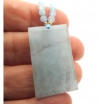 Aquamarine Gemstone 24 inch Necklace 04