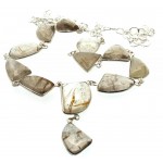 Angel Hair Quartz Indian Silver Necklace 01